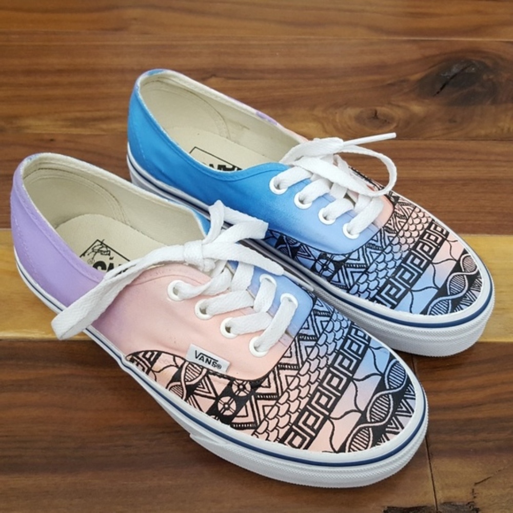 Pastel Tribal Vans by Bstreet shoes
